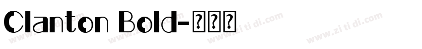 Clanton Bold字体转换